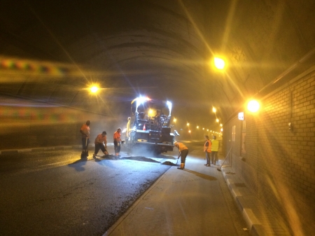 Asfaltado de varios túneles en Madrid